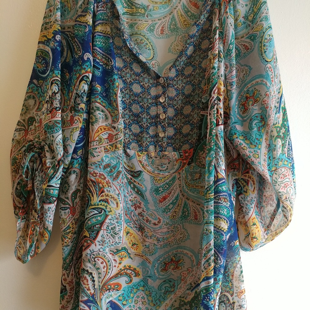 Beautiful multi-colored tunic top